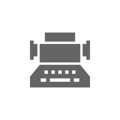 Typewriter, copywriting icon. Element of materia flat tools icon
