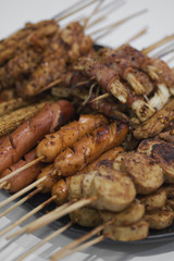 Mala, Barbecue pork Toast grill sauce with Sichuan pepper, Thai Street food.