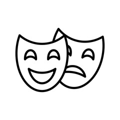 Theater mask icon vector