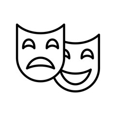 Theater mask icon vector