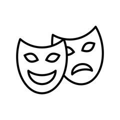 Theater mask icon vector