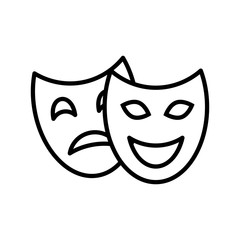 Theater mask icon vector