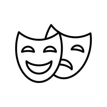 Theater mask icon vector