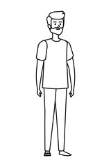 young man with beard avatar character