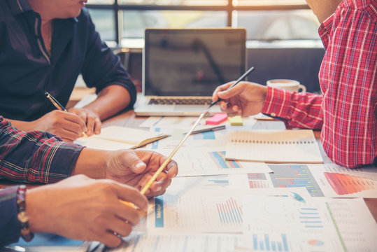 Engineer Team meeting and brainstorming in conference room to have more effectively highest performance in the next quarter of company in the conference room Business Teamwork Concept.