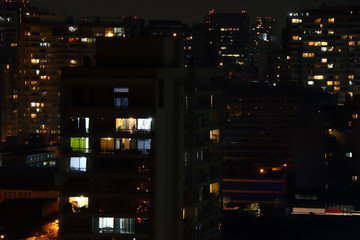 Fototapeta na wymiar night buildings