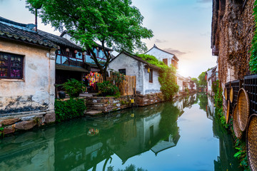 Fototapeta na wymiar Residence in Zhouzhuang Ancient Town, Suzhou..