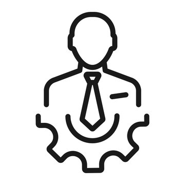ceo founder - minimal line web icon. simple vector illustration. concept for infographic, website or app.