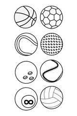 Obraz premium balls sport equipment