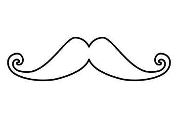 mustache hipster style icon vector illustration