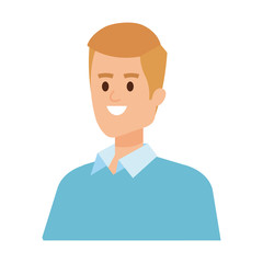 young man avatar character vector illustration