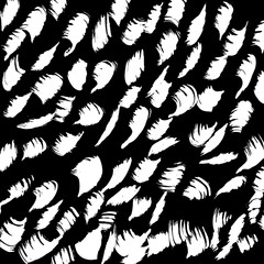 Brush grunge pattern. White and black vector.