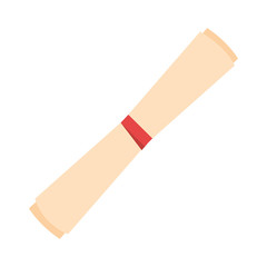 graduation diploma roll paper icon