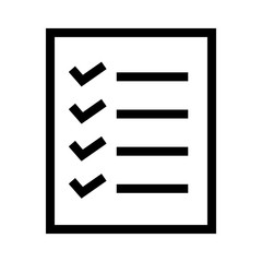 Fototapeta premium thin line sharp vector icon / checklist