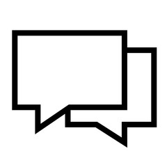 Fototapeta premium thin line sharp vector icon / bubble, talk, chat, discussion