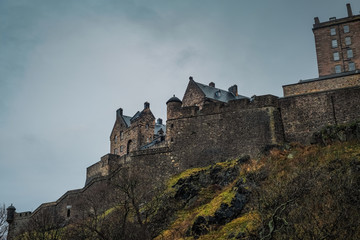 Fototapeta na wymiar Edinburgh old castle in Scotland