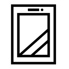 thin line sharp vector icon / smartphone, mobile phone, device