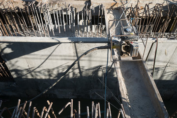 A construction site of the sewerage