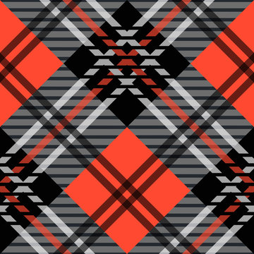 Seamless Tartan Vector Pattern Red And Black Tartan Eps10