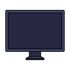 desktop computer monitor isolated icon