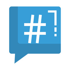 speech bubble message with numeral symbol