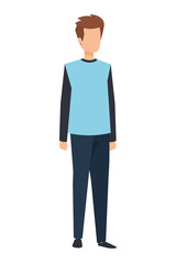 young and casual man character