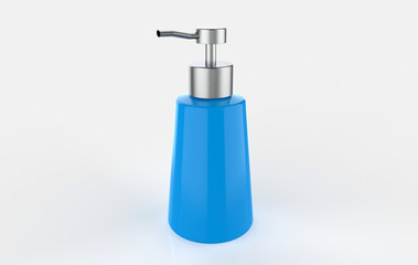 Gel, Foam Or Liquid Soap Dispenser Pump bottle . Ready For Your Design. Product Packing. 3d illustration
