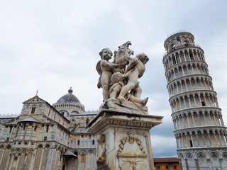 Tourists like to go to the Tower of Pisa, Italy.