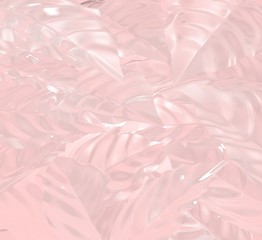 Fototapeta premium 3d render Creative layout made of glass leaves or water leaves.