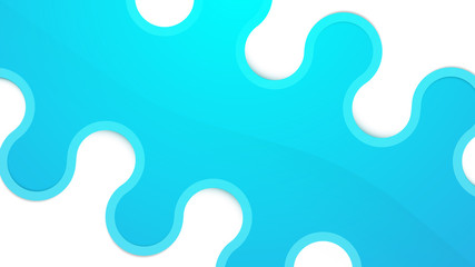 Abstract blue geometric curve lines background. Illustration vector