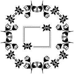Vector illustration various flower frame for poster drawing