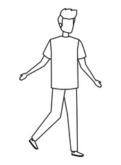 young and casual man character