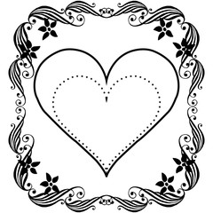 Vector illustration decoration greeting card with various wreath frame