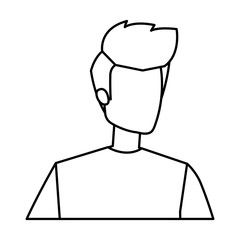 young and casual man character