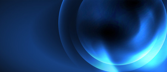 Shiny neon circles abstract background