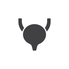 Human bladder vector icon. filled flat sign for mobile concept and web design. Bladder internal organs glyph icon. Symbol, logo illustration. Vector graphics