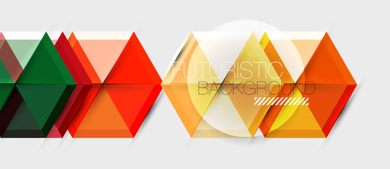 Bright color hexagon geometrical composition background, business presentation template