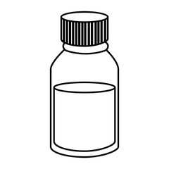 medical plastic bottle with syrup