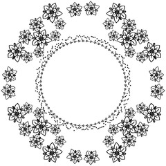 Vector illustration pattern flower frame with beautiful design