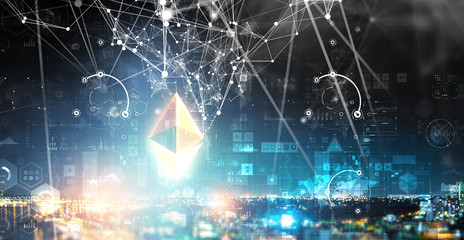 Future technology, digital screen background