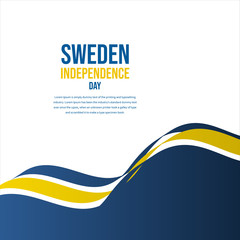 Happy Sweden Independence Day Celebration Vector Template Design Illustration