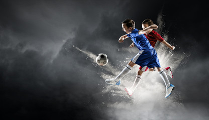 Little soccer champions. Mixed media © Sergey Nivens
