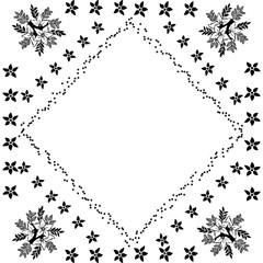 Vector illustration blossom flower frame for invitation card