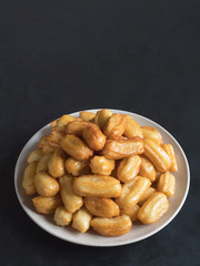 Arabic sweets Tulumba, celebration Eid Ramadan. 