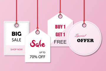 Price tags collection design vector ESP10