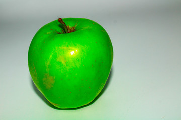 Apple on black, white background, fruit, red Apple, green Apple