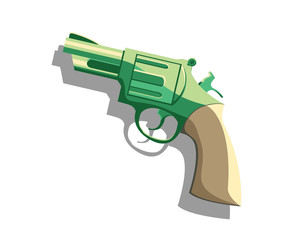 Revolver isolated illustration