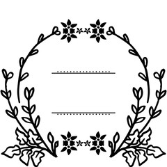 Vector illustration invitation with decoration flower frame