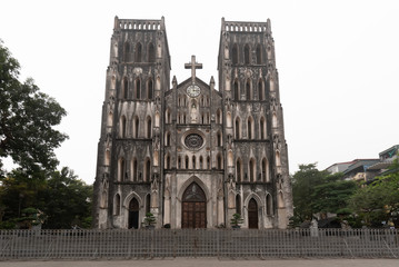 Vietnam Hanoi St Joseph's Cathedral is a Gothic Revival church of the Roman Catholic for Catholics in Hanoi,Vietnam