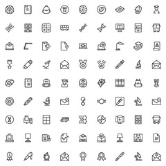 College line icon set. Collection of pixel perfect high quality black outline logo for web site design and mobile apps. College graduate vector illustration on a white background